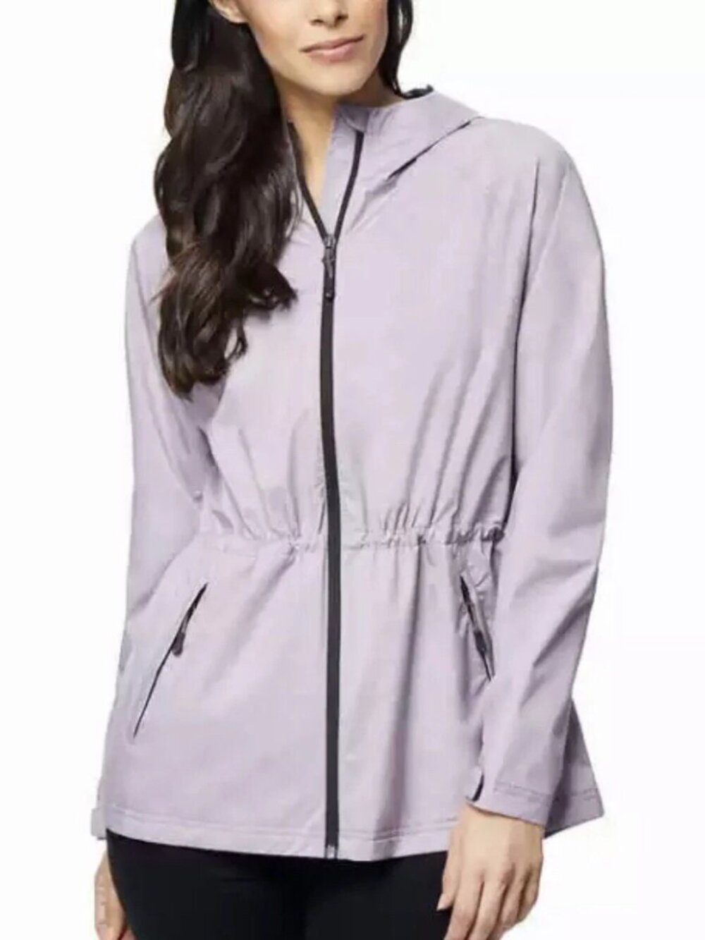 32 Degrees Women’s Purple Ash Melange Long Sleeve Short Anorak Jacket Size L